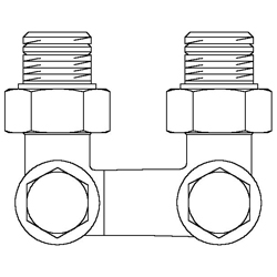 Multiflex V ZB запорно-присоединительный узел, угловой