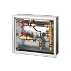 Система панельного отопления без распределительной гребенки на подаче Unidis. Unibox регулирование температуры отдельных помещений.
