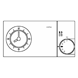 Комнатный термостат-часы для наружного монтажа